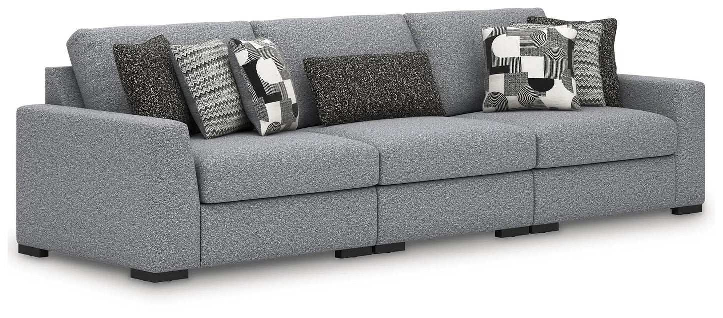Bealton Sectional sofa in textured fabric with patterned pillows Unique Piece Furniture on Tampa Home & Garden Store