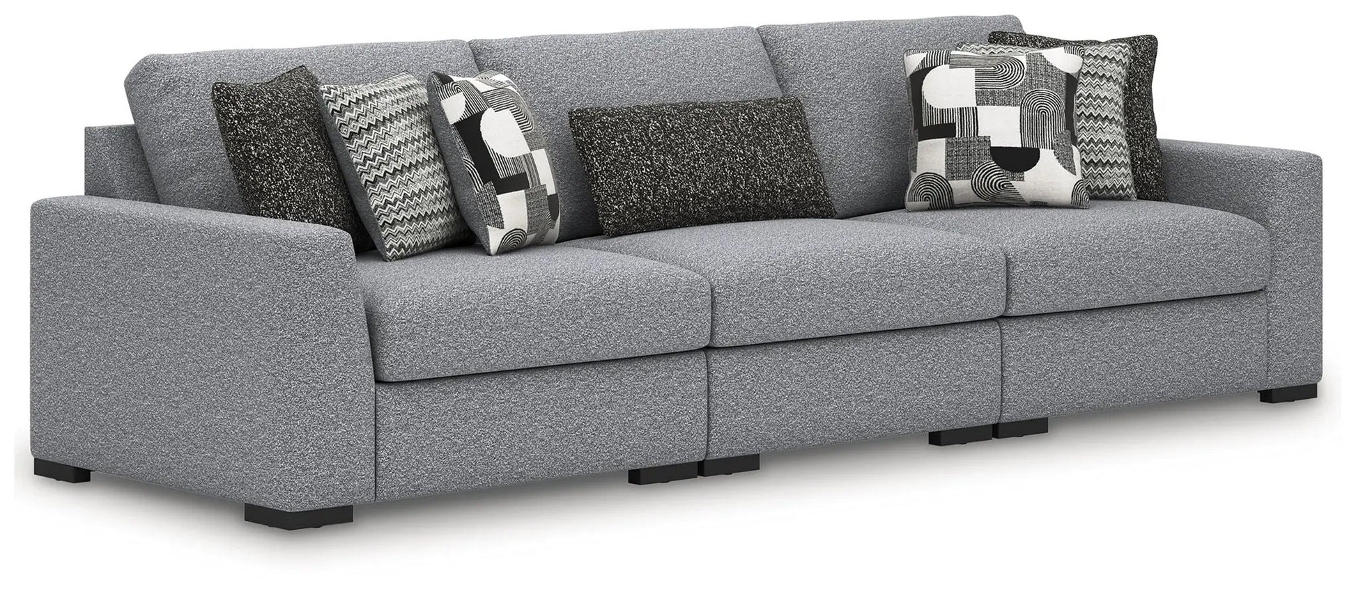 Bealton Sectional sofa in textured fabric with patterned pillows Unique Piece Furniture on Tampa Home & Garden Store