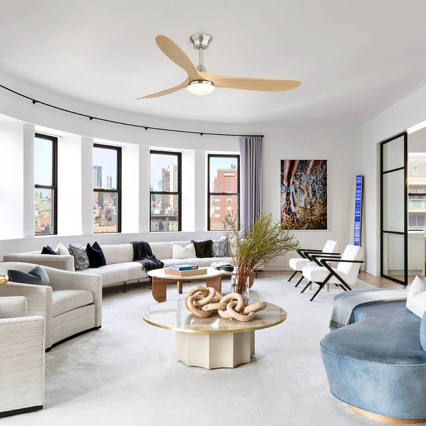 Smart Ceiling Fan With Lights, DC Motor Indoor