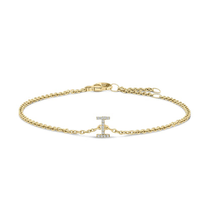 Bracelet 10K white gold diamond accented A initial charm on linked chain by Bids.com on Tampa Home & Garden Store