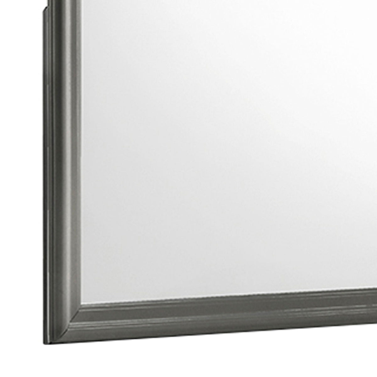 Modern Mirror HouseOfZazla gray metal frame wall mirror on Tampa Home & Garden Store