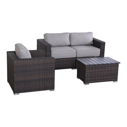 Durable Aluminum Wicker Sofa and Cushions