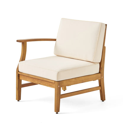 the Perla Acacia Wood Patio Armchair for Outdoors