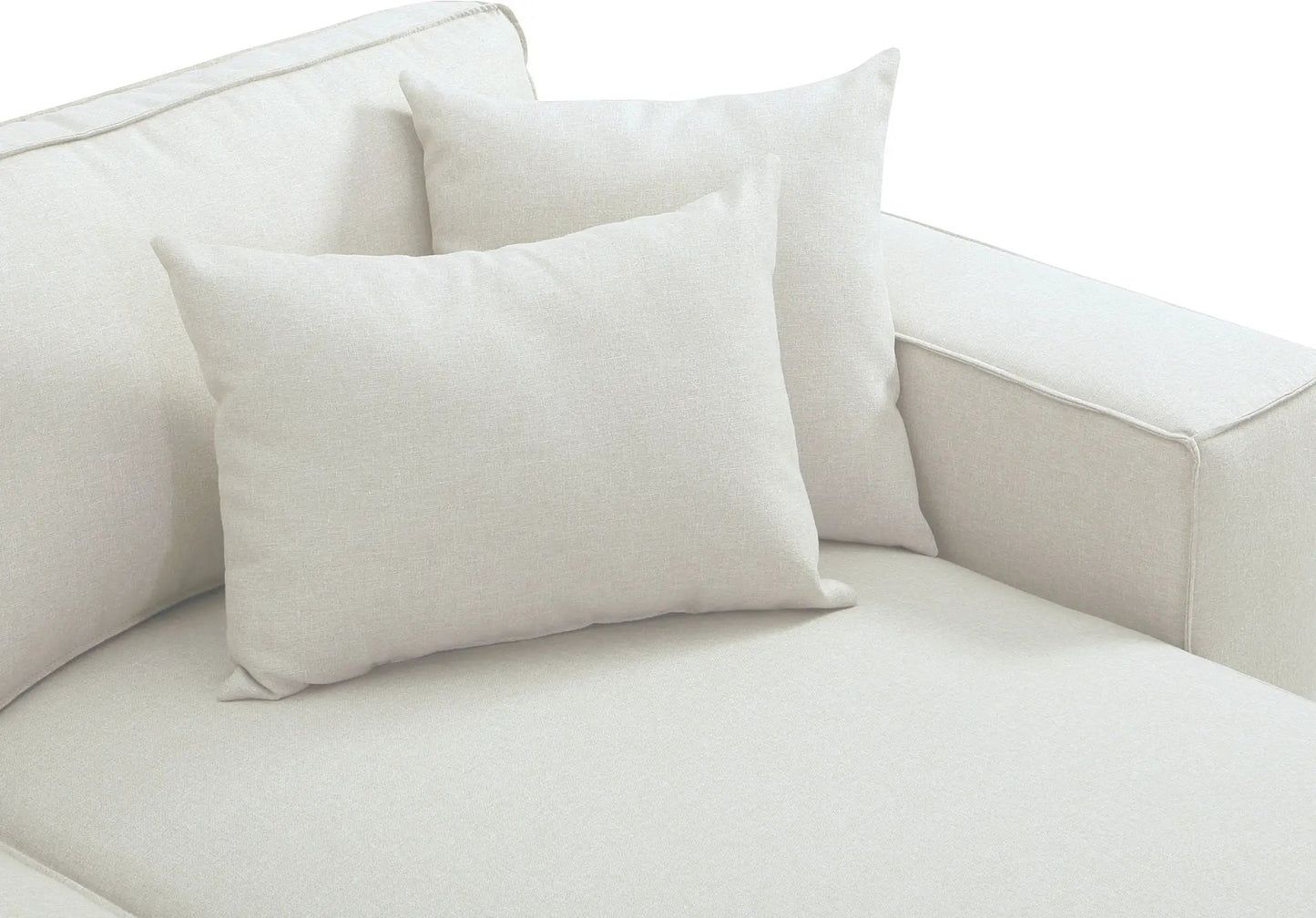Harvey sofa with reversible chaise beige fabric upholstery and plush cushions on Tampa Home & Garden Store