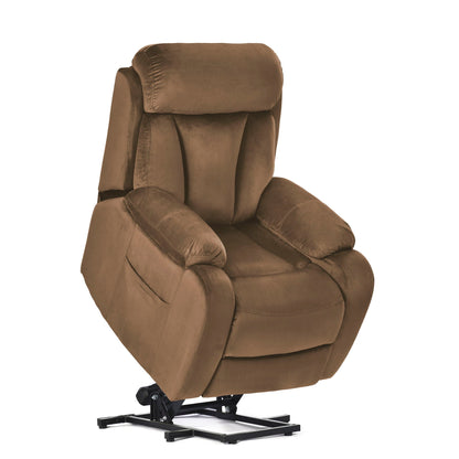 Lift chair recliner in brown cashmere fabric by HouseOfZazla with power lift on Tampa Home & Garden Store