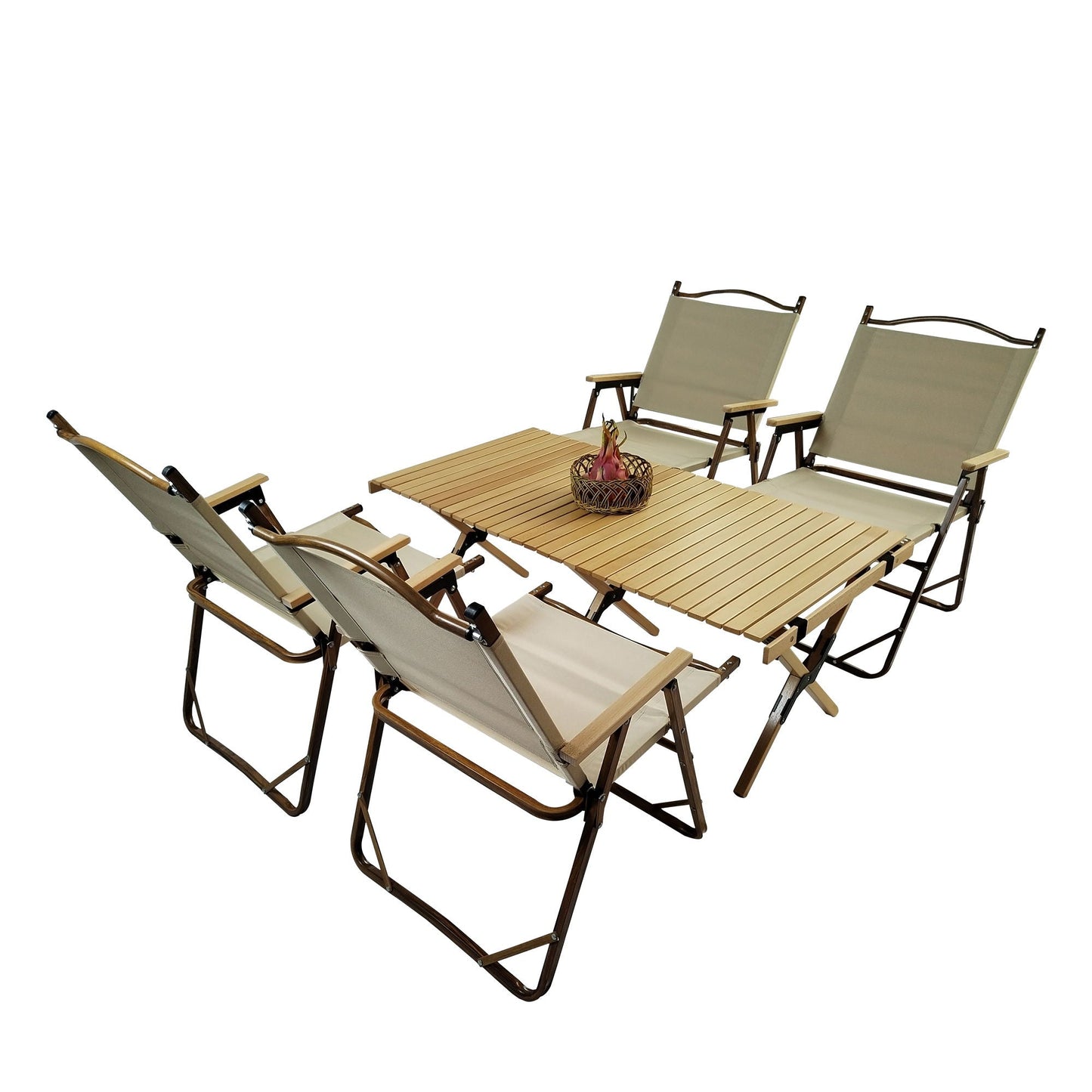 5 Piece Folding Dining Set for Kids and Outdoor