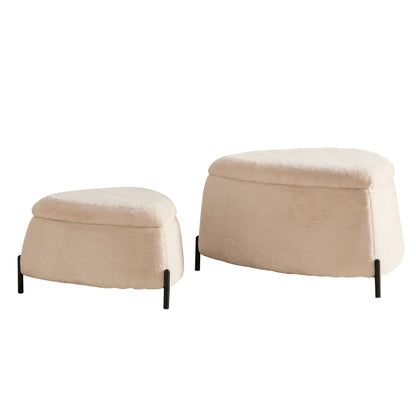 Upholstered Storage Ottoman With Reversible Lid