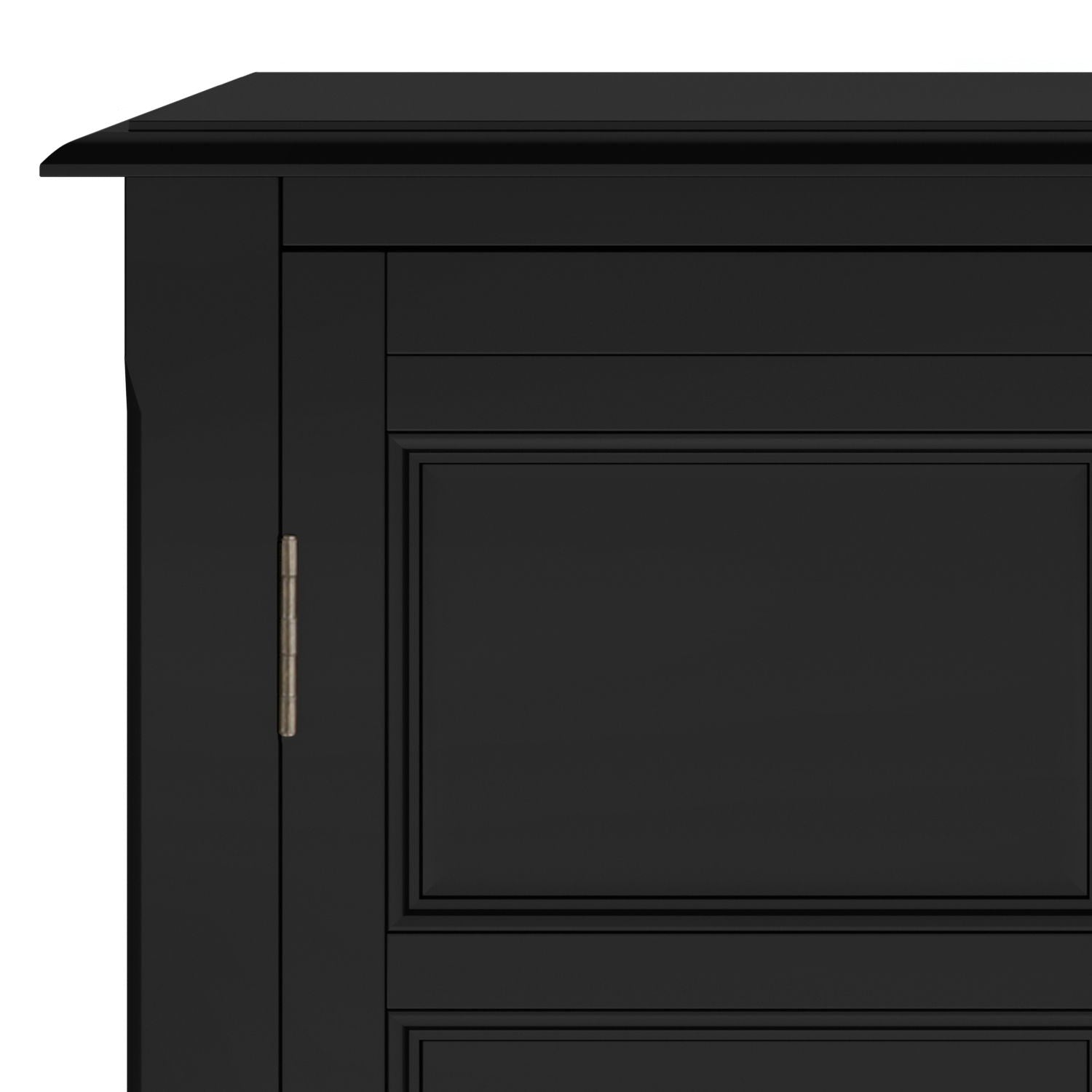 Burlington handcrafted cabinet, black finish with brass hardware, HouseOfZazla accent cabinet on Tampa Home & Garden Store
