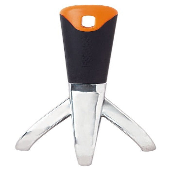 Fiskars Big Grip Hand Cultivator orange/black handle with 3 metal tines on Tampa Home & Garden Store