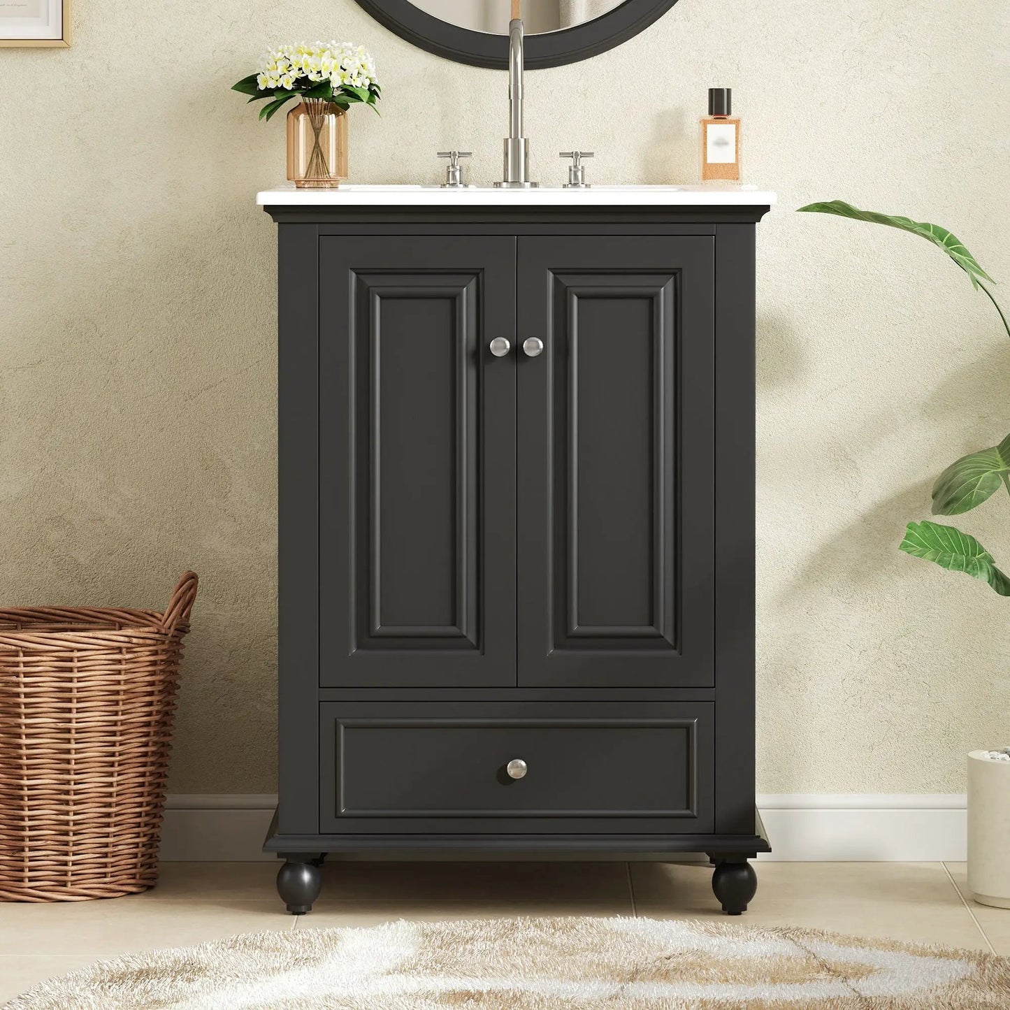Modern Bathroom Vanity With Sink and Drawer