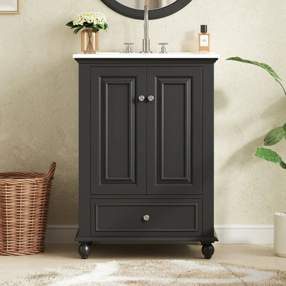 Modern Bathroom Vanity With Sink and Drawer