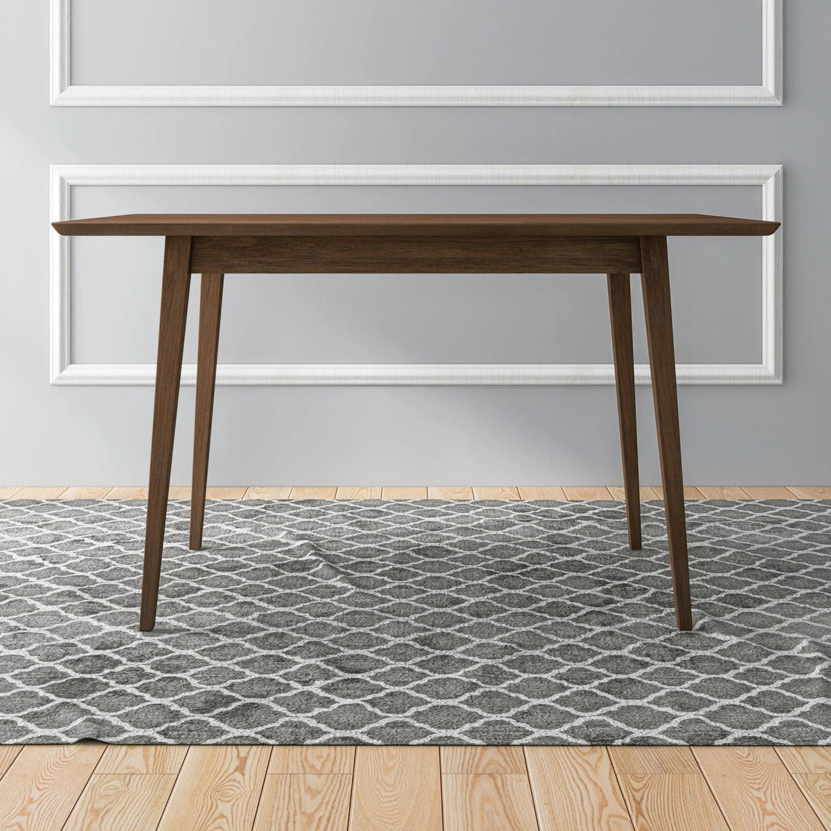Mary - Modern Style Rectangular Dining Table in walnut finish on Tampa Home & Garden Store