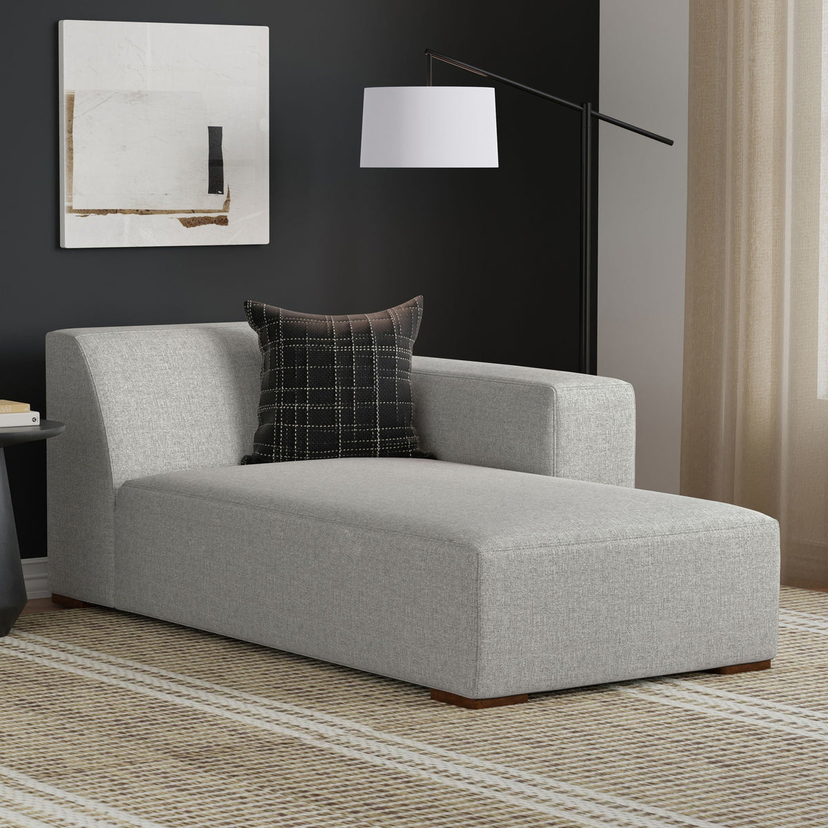 Rex Modern Asymmetrical Chaise Sofa Module