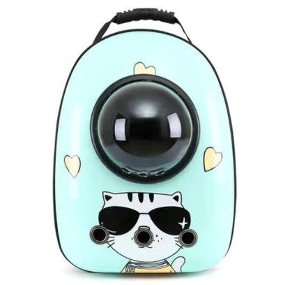 Pet Zen space bag carrier for cats and small dogs, light blue backpack with bubble window on Tampa Home & Garden Store