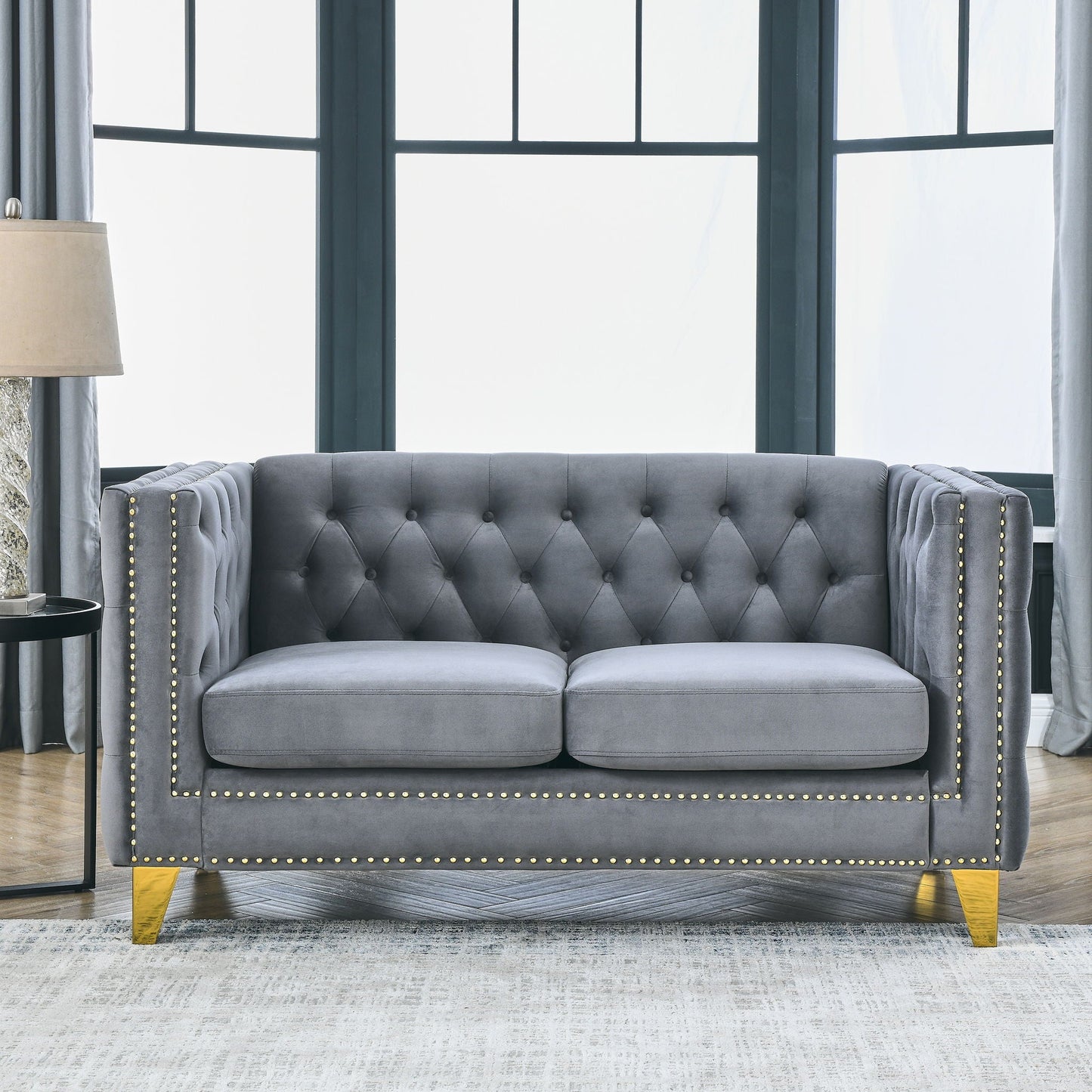 Upholstered Chesterfield Sofa for Living Room