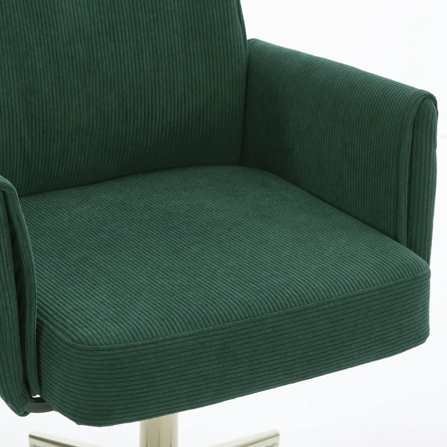 Ergonomic mid back office chair with dark green corduroy upholstery by Unique Piece Furniture on Tampa Home & Garden Store