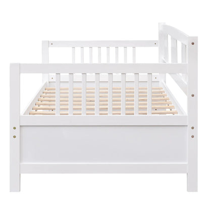 Multifunctional Modern Daybed white wooden storage bed frame with slatted base on Tampa Home & Garden Store