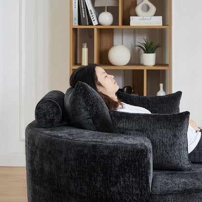 Modern Single Sofa and Swivel Sleeper Chair
