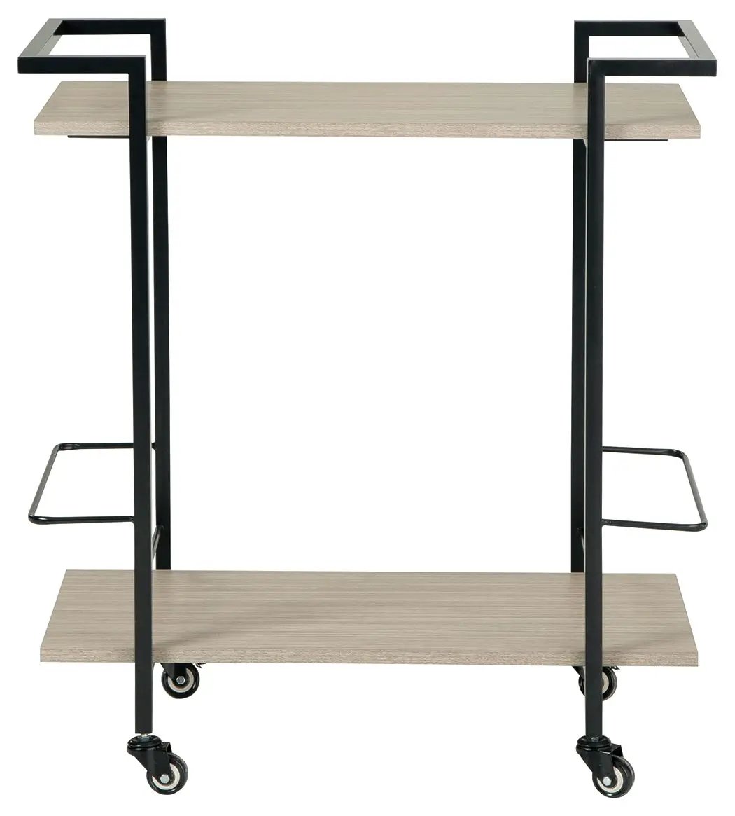 Waylowe Bar Cart Melamine and Locking Casters