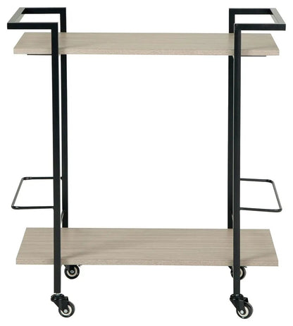 Waylowe Bar Cart Melamine and Locking Casters