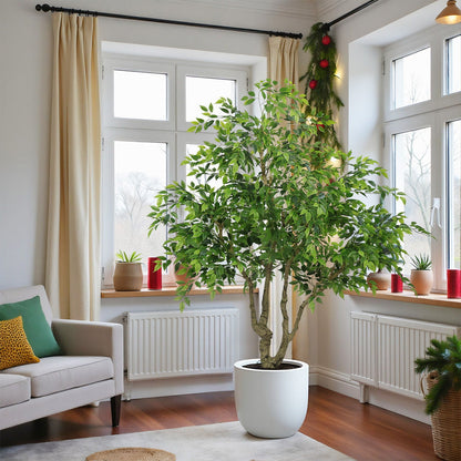 Large Artificial Green Banyan Tree With A Pot