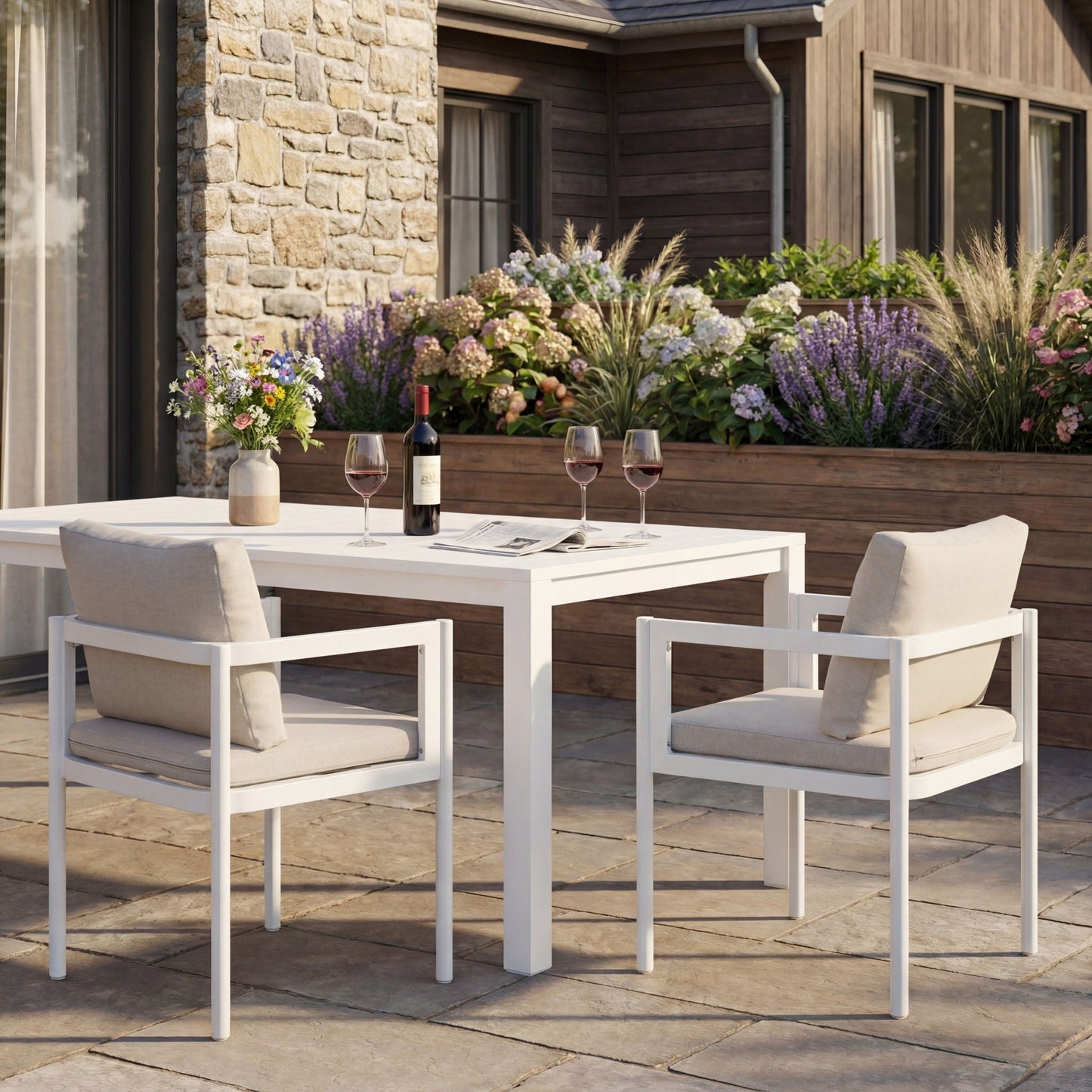 All Weather Outdoor Aluminum Dining Chairs