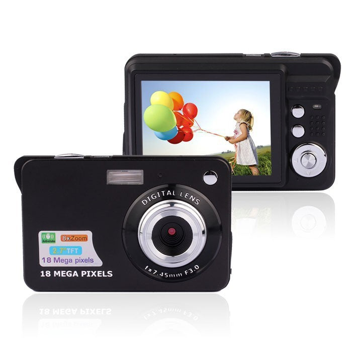 Slim Digital Camera Home two compact black camcorders with front lens and rear LCD on Tampa Home & Garden Store
