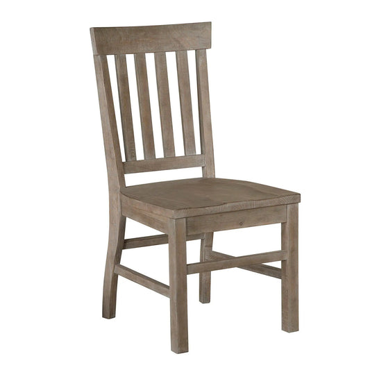 Tinley Park Dining Side Chair set of 2 in Dove Tail Gray wood with slat back on Tampa Home & Garden Store