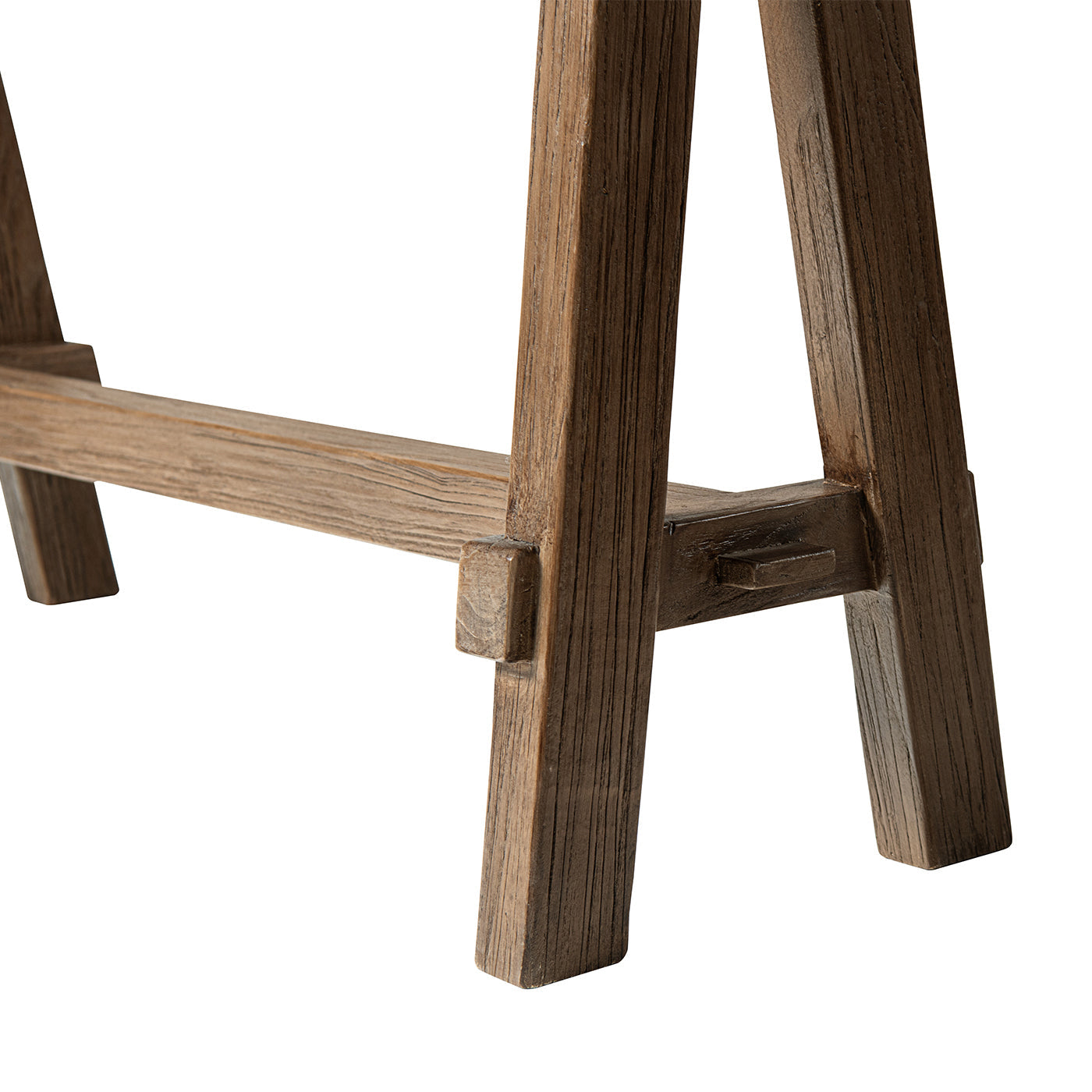 Hawthorne 60'' solid reclaimed elm trestle console table natural brown finish HouseOfZazla on Tampa Home & Garden Store