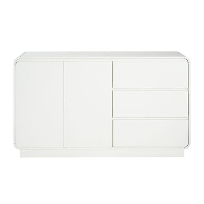 Wide storage sideboard with 2 doors and 3 drawers in white HouseOfZazla design on Tampa Home & Garden Store