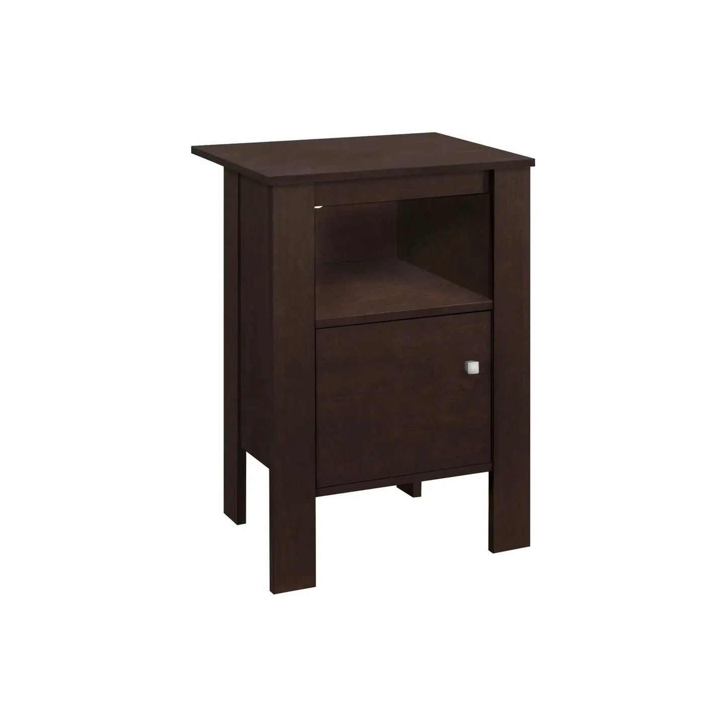Accent Nightstand With Storage and Transitional
