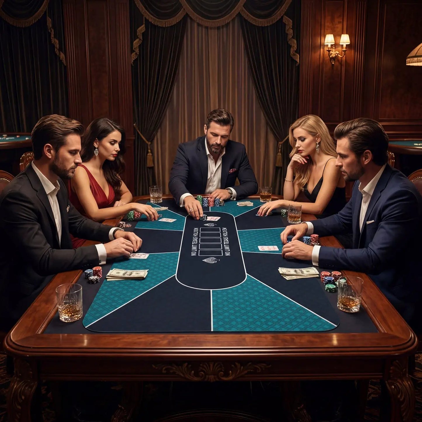 Poker Table Top 70 x 35 Inch with Water Repellent