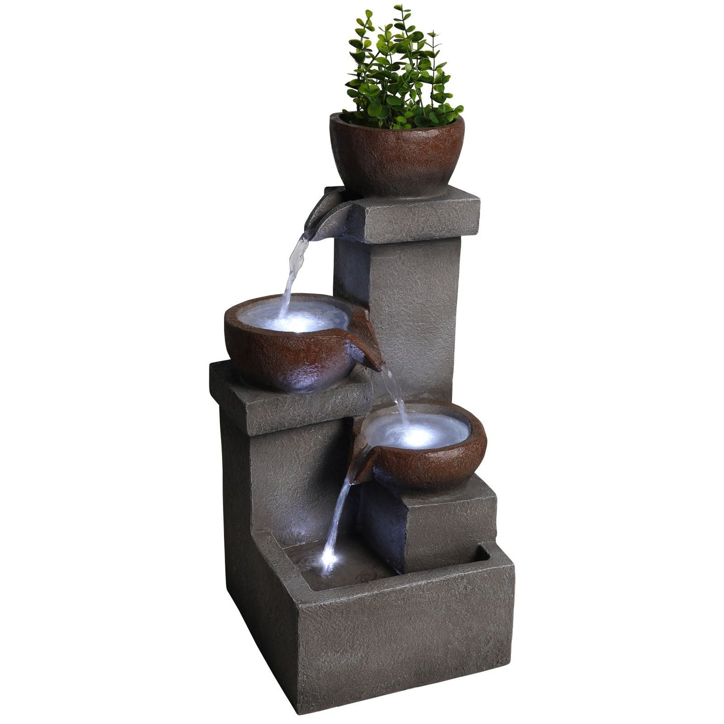 LED Outdoor Garden Waterfall Fountain and Lights