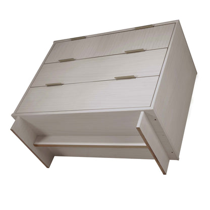 Solid Wood 3 Drawer Dresser with Ribbed Fronts by HouseOfZazla in light wood finish on Tampa Home & Garden Store