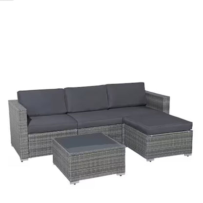 Modern Patio Set With Coffee Table 2-Piece outdoor wicker sectional HouseOfZazla on Tampa Home & Garden Store
