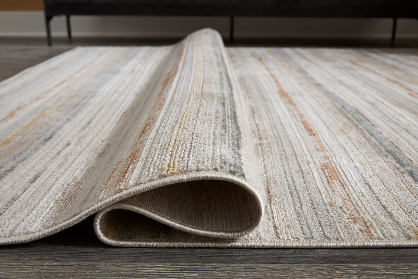 Artney Striped Area Rug in Neutral Multi Colors
