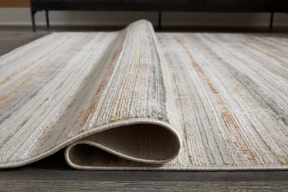 Artney Striped Area Rug in Neutral Multi Colors