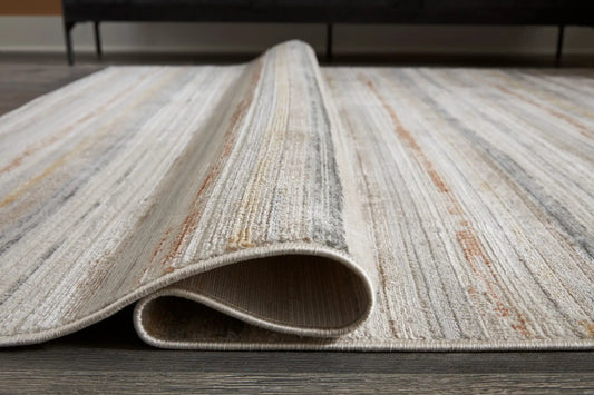 Artney Striped Area Rug in Neutral Multi Colors