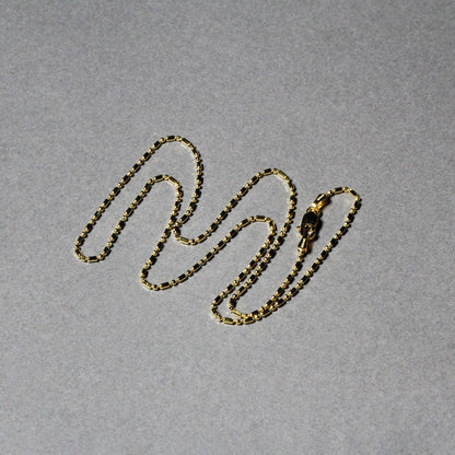 14k yellow gold diamond-cut alternating bead chain necklace 1.2mm by Bids.com on Tampa Home & Garden Store
