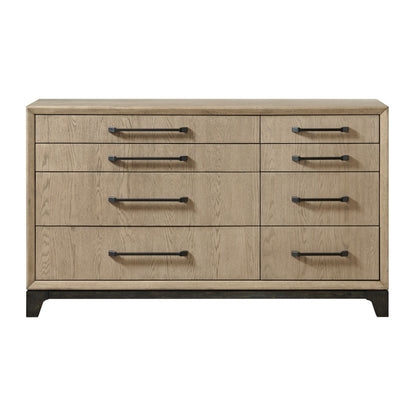 8 Drawer Dresser with Metal Pulls in Brown Wood Finish by HouseOfZazla on Tampa Home & Garden Store