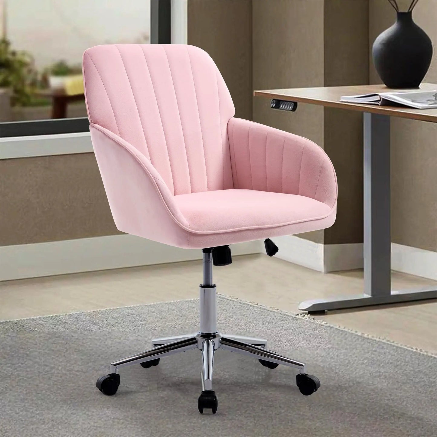 Adjustable Ergonomic Chair With Swivel Backrest