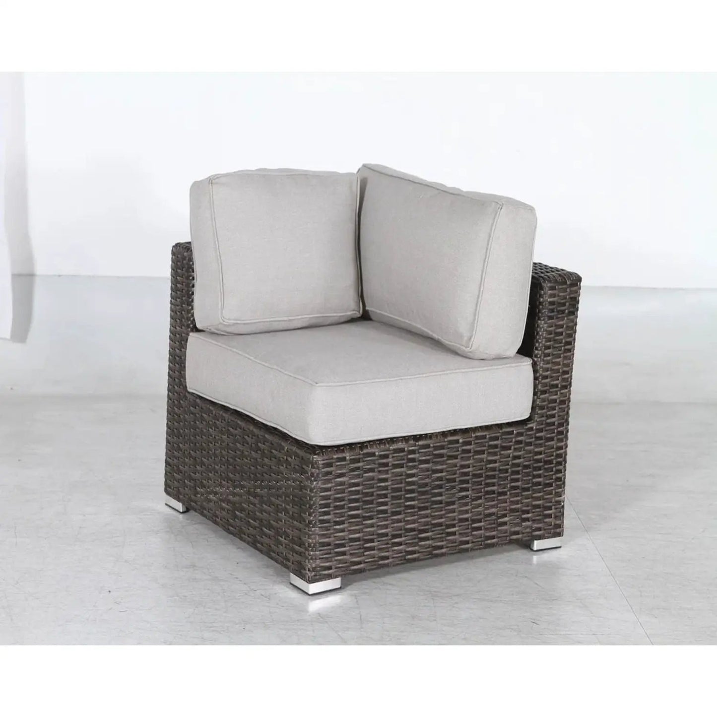 Seating Set With Cushions Handcrafted Wicker Design dark brown outdoor wicker 4-piece on Tampa Home & Garden Store
