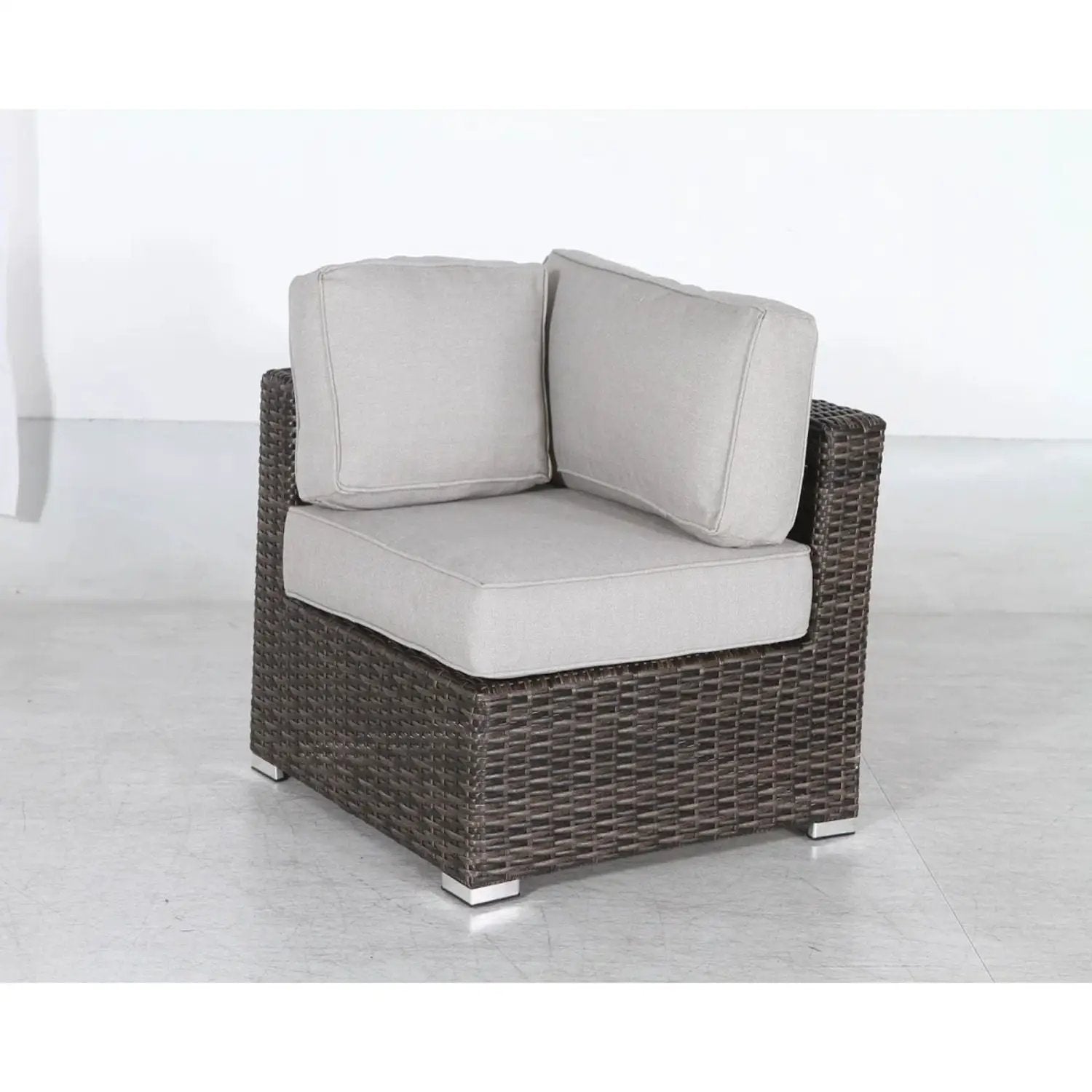 Seating Set With Cushions Handcrafted Wicker Design dark brown outdoor wicker 4-piece on Tampa Home & Garden Store