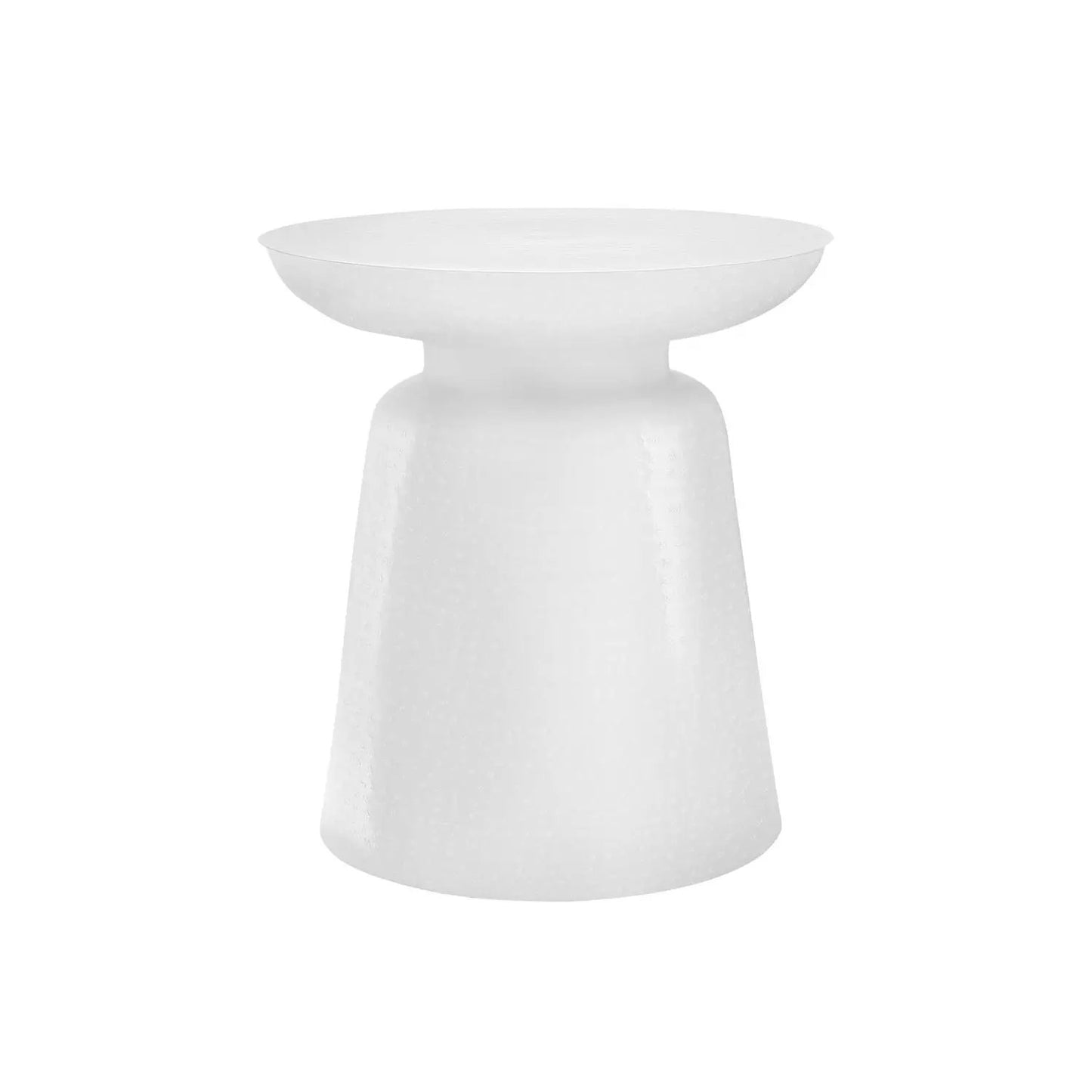 Drum Accent Side Table white hammered texture by Unique Piece Furniture on Tampa Home & Garden Store