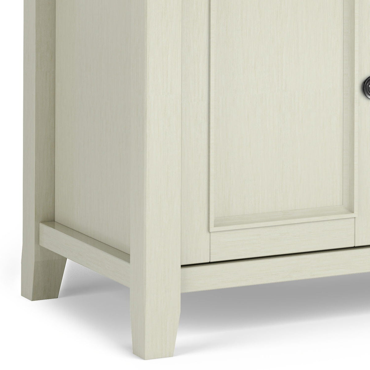 Solid Wood TV Stand with adjustable shelves by HouseOfZazla in a light whitewashed finish on Tampa Home & Garden Store