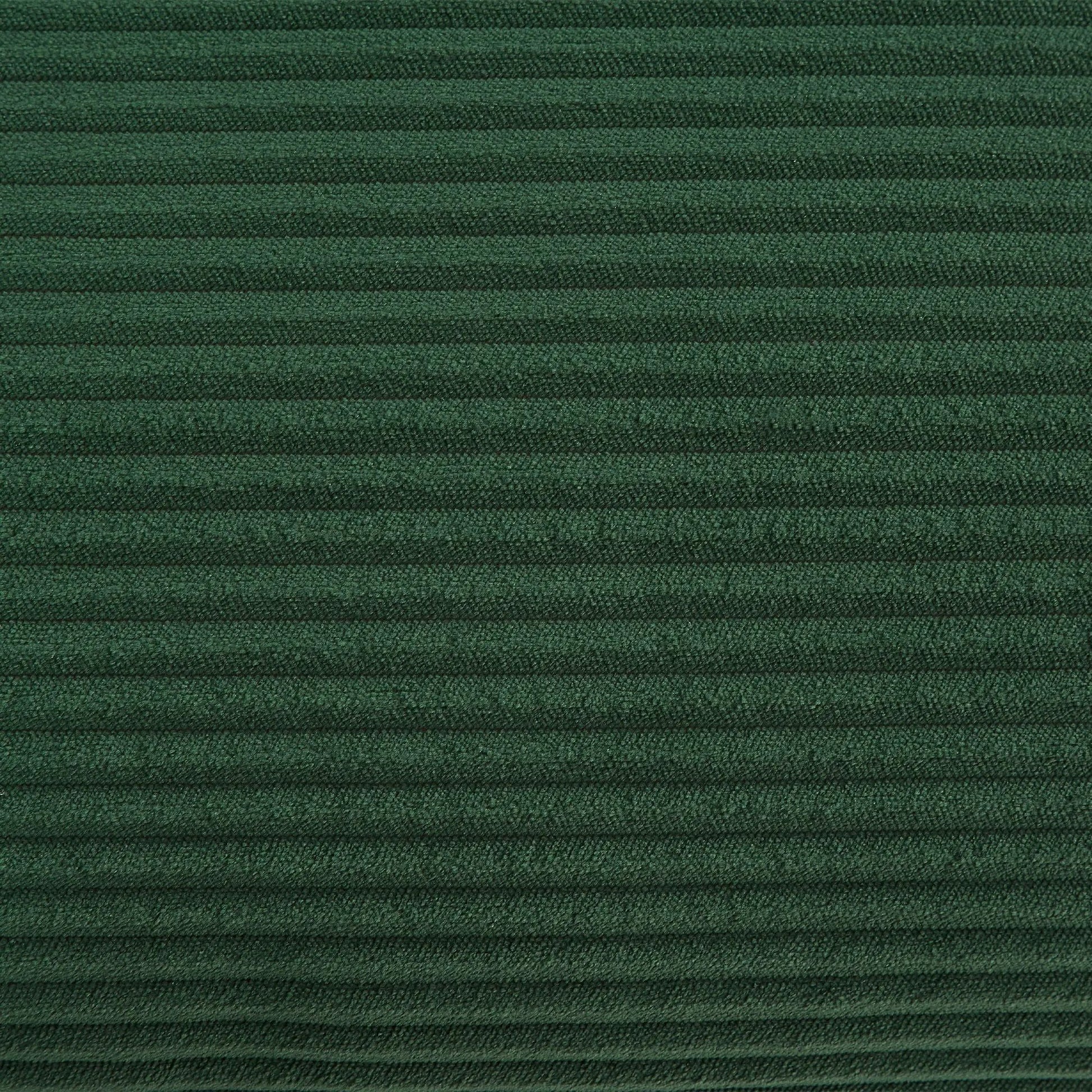 Modern U-Shaped Sectional Sofa With Storage Ottomans fabric swatch in dark green on Tampa Home & Garden Store