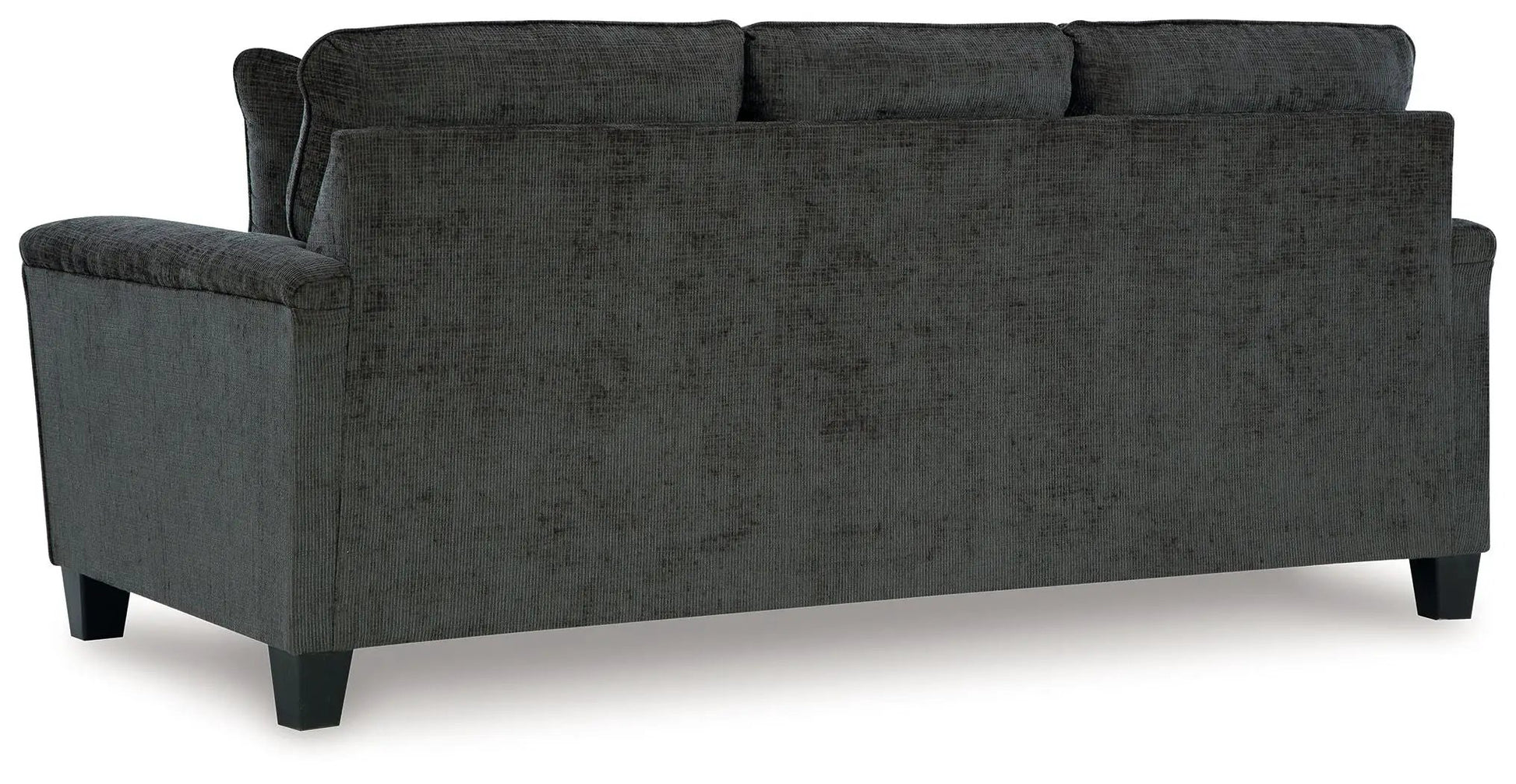 Erinslane stationary chair and ottoman in fabric with cushioned back and black legs on Tampa Home & Garden Store