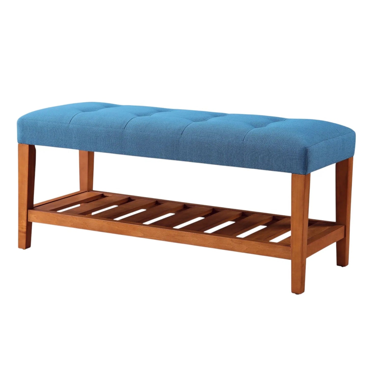 Charla Upholstered Bench with Tufted Fabric Seat