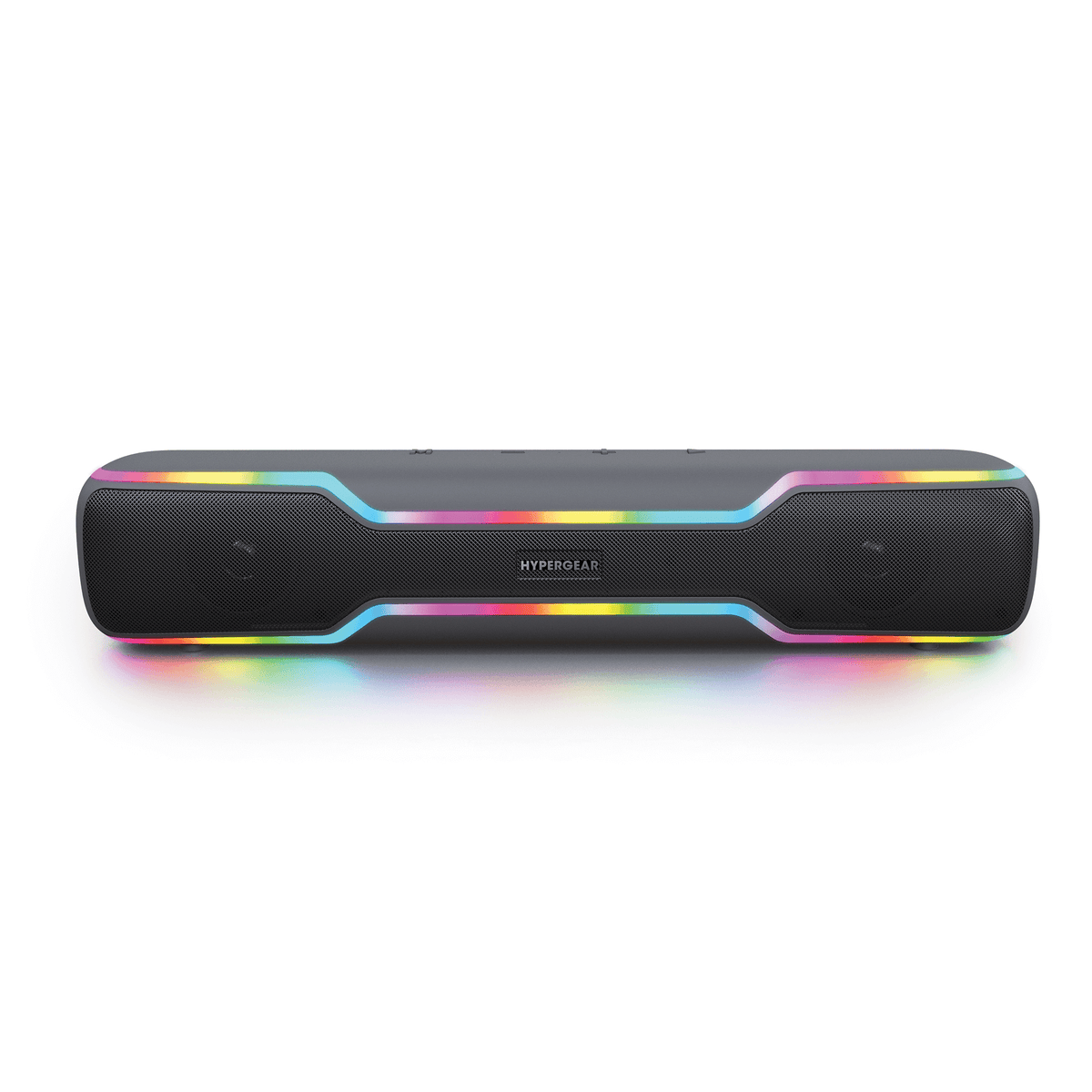 HyperBeam LED Wireless Speaker with rainbow edge lighting and HyperGear grille on front on Tampa Home & Garden Store