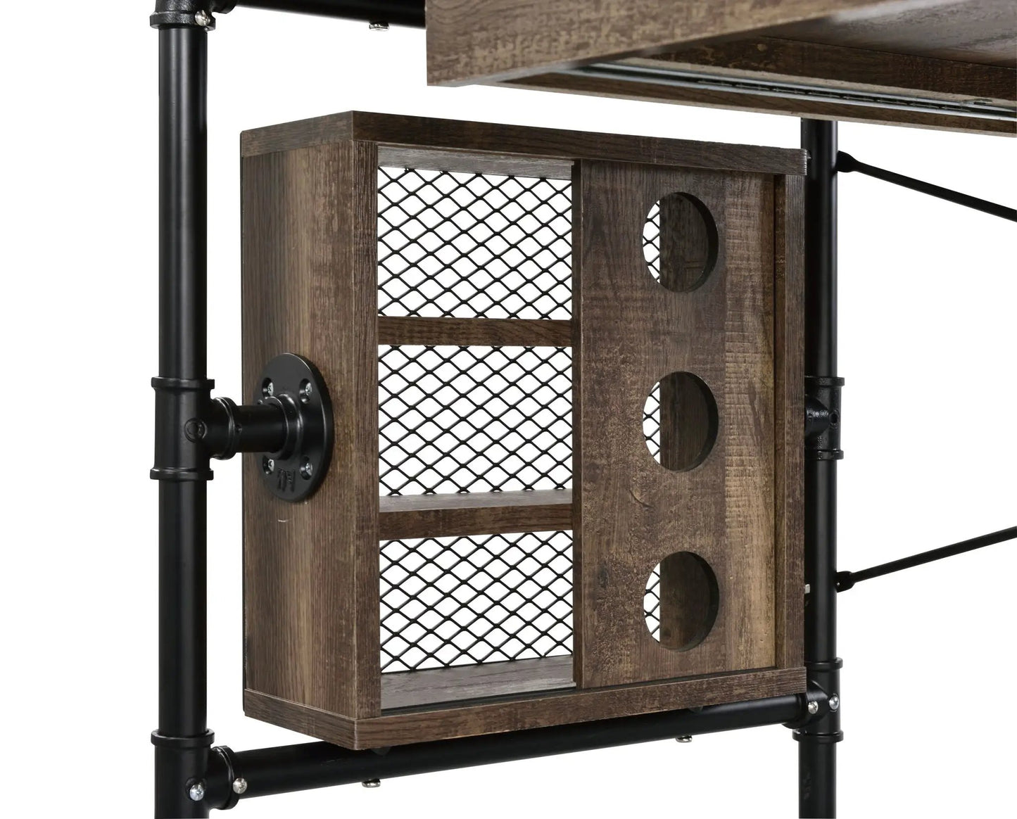 Endang Writing Desk Weathered Oak and Black
